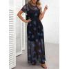 image:imageDokotoo Womens Summer Floral Print High Waist Mesh Maxi Dresses Flowy Slit Elegant Casual Boho DressBlack a
