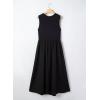 image:imageDokotoo Womens Summer Sleeveless Maxi Dress 2026 Casual Crewneck Twist Knot Stretch a Line Cocktail Dress with PocketBlack