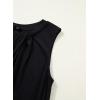 image:imageDokotoo Womens Summer Sleeveless Maxi Dress 2026 Casual Crewneck Twist Knot Stretch a Line Cocktail Dress with PocketBlack