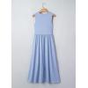 image:imageDokotoo Womens Summer Sleeveless Maxi Dress 2026 Casual Crewneck Twist Knot Stretch a Line Cocktail Dress with PocketMyosotis