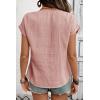 image:imageDokotoo Womens Summer Tops 2026 Crewneck Short Sleeve Hollow Out TShirts Casual Loose Solid Color Blouses ShirtsLight Pink