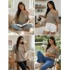 image:imageDokotoo Womens Summer Tops 2026 Oversized Short Sleeve Shirts Casual Loose Lace Patchwork Tshirt Fashion OutfitsKhaki