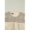 image:imageDokotoo Womens Summer Tops Crewneck Ruffle Short Sleeve Shirts Casual Pleated Blouses Flowy Boho ClothingBeige