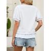 image:imageDokotoo Womens Summer Tops Cute Short Sleeve Crewneck Sweatshirts Tops Casual Blouses ShirtsWhite
