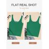 image:imageDokotoo Womens Tank Tops 2026 Summer Casual Sleeveless Scoop Neck Ribbed Knit Color Block Slim Fitted Cami Tee ShirtsGreen