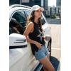 image:imageDokotoo Womens Tank Tops Casual Summer Sleeveless Vest Patchwork Lightweight Crewneck Tunic ShirtsBlack