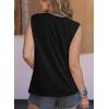 image:imageDokotoo Womens Tank Tops Casual Summer Sleeveless Vest Patchwork Lightweight Crewneck Tunic ShirtsBlack