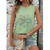 image:imageDokotoo Womens Tank Tops Casual Summer Sleeveless Vest Patchwork Lightweight Crewneck Tunic ShirtsGreen