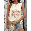 image:imageDokotoo Womens Tank Tops Casual Summer Sleeveless Vest Patchwork Lightweight Crewneck Tunic ShirtsWhite