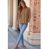 image:imageDokotoo Womens Tops Blouses for Women Dressy Casual Button Down Shirts V Neck Long Sleeve Shirts Business Work BlousesBrown