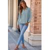 image:imageDokotoo Womens Tops Blouses for Women Dressy Casual Button Down Shirts V Neck Long Sleeve Shirts Business Work BlousesLight Blue
