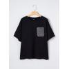image:imageDokotoo Womens Tops Cute Lace Summer Short Sleeves Oversized Casual T Shirts Lace PocketsBlack