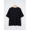 image:imageDokotoo Womens Tops Cute Lace Summer Short Sleeves Oversized Casual T Shirts Lace PocketsBlack