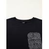 image:imageDokotoo Womens Tops Cute Lace Summer Short Sleeves Oversized Casual T Shirts Lace PocketsBlack