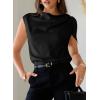 image:imageDokotoo Womens Tops Dressy Casual Elegant Bow Tie Neck Short Sleeve Blouses Spring Office Work Business Outfits ShirtsBlack