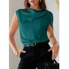 image:imageDokotoo Womens Tops Dressy Casual Elegant Bow Tie Neck Short Sleeve Blouses Spring Office Work Business Outfits ShirtsGreen