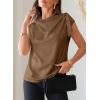 image:imageDokotoo Womens Tops Dressy Casual Elegant Bow Tie Neck Short Sleeve Blouses Spring Office Work Business Outfits ShirtsKhaki