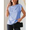 image:imageDokotoo Womens Tops Dressy Casual Elegant Bow Tie Neck Short Sleeve Blouses Spring Office Work Business Outfits ShirtsSky Blue