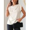 image:imageDokotoo Womens Tops Dressy Casual Elegant Bow Tie Neck Short Sleeve Blouses Spring Office Work Business Outfits ShirtsWhite