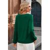 image:imageDokotoo Womens Tops Fashion V Neck Long Sleeve Tops for Women Fall Outfits for Women 2025 Casual Loose BlousesDark Green