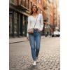 image:imageDokotoo Womens V Neck Ruffle Blouses Long Sleeve Casual Work Tops Loose Fit Pullover ShirtsWhite