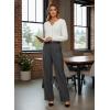 image:imageDokotoo Womens V Neck Ruffle Blouses Long Sleeve Casual Work Tops Loose Fit Pullover ShirtsWhite