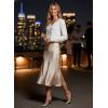 image:imageDokotoo Womens V Neck Ruffle Blouses Long Sleeve Casual Work Tops Loose Fit Pullover ShirtsWhite