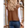 image:imageDokotoo Womens Vest Tops 2026 Zipper Up Cap Sleeve Side Pockets Waffle Knit Sleeveless Oversized VestsBrown