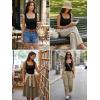 image:imageDokotoo Womens Workout Tank Tops with Built in Bra Casual Sleeveless Shirts Cross Backless Fitted Going Out TopsBlack