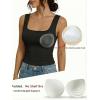 image:imageDokotoo Womens Workout Tank Tops with Built in Bra Casual Sleeveless Shirts Cross Backless Fitted Going Out TopsBlack