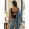 image:imageDokotoo Womens Workout Tank Tops with Built in Bra Casual Sleeveless Shirts Cross Backless Fitted Going Out TopsCoffe