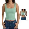 image:imageDokotoo Womens Workout Tank Tops with Built in Bra Casual Sleeveless Shirts Cross Backless Fitted Going Out TopsGreen