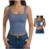 image:imageDokotoo Womens Workout Tank Tops with Built in Bra Casual Sleeveless Shirts Cross Backless Fitted Going Out TopsNavy Blue