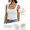 image:imageDokotoo Womens Workout Tank Tops with Built in Bra Casual Sleeveless Shirts Cross Backless Fitted Going Out TopsWhite