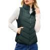 image:imageDokotoo Puffer Vest Women Sleeveless Zip Up Outerwear Stand Collar Quilted Vest Warm Winter Jackets Coats with PocketBlackish Green