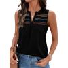 image:imageDokotoo Summer Womens Tank Tops Casual Smocked V Neck Sleeveless T Shirts Loose Cute Babydoll TunicBlack
