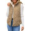 image:imageDokotoo Womens 2025 Fall Vests Sleeveless Fleece Jacket Zip Up Pockets Warm Coat Winter ClothingCamel