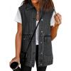 image:imageDokotoo Womens Casual Denim Vest Sleeveless Jacket Vest with PocketsDark Grey