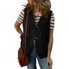 image:imageDokotoo Womens Corduroy Vests Outerwear 2025 ButtonDown Lightweight Waistcoat Sleeveless Jacket Casual VestBlack