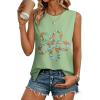 image:imageDokotoo Womens Tank Tops Casual Summer Sleeveless Vest Patchwork Lightweight Crewneck Tunic ShirtsGreen