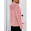 image:imageDokotoo Hoodies for Women Soft Fleece Half Zip Up Hoodie Long Sleeve Casual Pullover Oversized Sweatshirt Hooded TopsPink