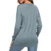 image:imageDokotoo Womens Casual Crew Neck Sweatshirt Loose Soft Long Sleeve Pullover TopsS Blue