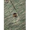 image:imageDokotoo Womens Summer Tops 2026 Short Sleeve Button V Neck Waffle Knit Lightweight Drawstring Hoodies Casual Blouses ShirtsVineyard Green