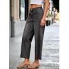image:imageDokotoo Casual Jeans for Women Loose Baggy Wide Leg Jeans Woman High Waisted Stretchy Denim Pants with PocketsGrey