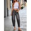 image:imageDokotoo Casual Jeans for Women Loose Baggy Wide Leg Jeans Woman High Waisted Stretchy Denim Pants with PocketsGrey