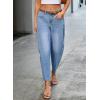 image:imageDokotoo Casual Jeans for Women Loose Baggy Wide Leg Jeans Woman High Waisted Stretchy Denim Pants with PocketsLight Blue