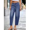 image:imageDokotoo Casual Jeans for Women Loose Baggy Wide Leg Jeans Woman High Waisted Stretchy Denim Pants with PocketsNavy Blue