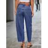 image:imageDokotoo Casual Jeans for Women Loose Baggy Wide Leg Jeans Woman High Waisted Stretchy Denim Pants with PocketsNavy Blue