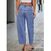 image:imageDokotoo Casual Jeans for Women Loose Baggy Wide Leg Jeans Woman High Waisted Stretchy Denim Pants with PocketsSky Blue