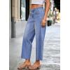 image:imageDokotoo Casual Jeans for Women Loose Baggy Wide Leg Jeans Woman High Waisted Stretchy Denim Pants with PocketsSky Blue